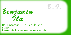 benjamin ila business card